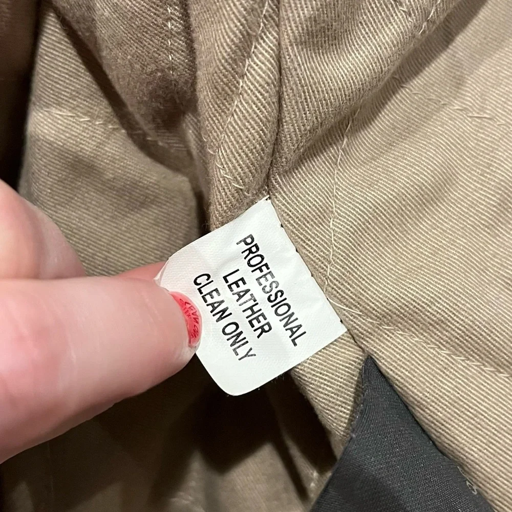 Chaps Men's Dark Brown Leather Bomber Jacket - Picture 9 of 9